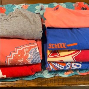 Girls lot of 7 play shirts 14-16 Large
